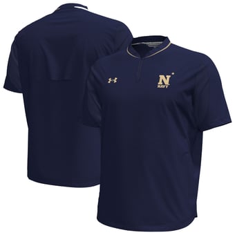 Men's Under Armour Navy Navy Midshipmen Motivate Quarter-Zip Top