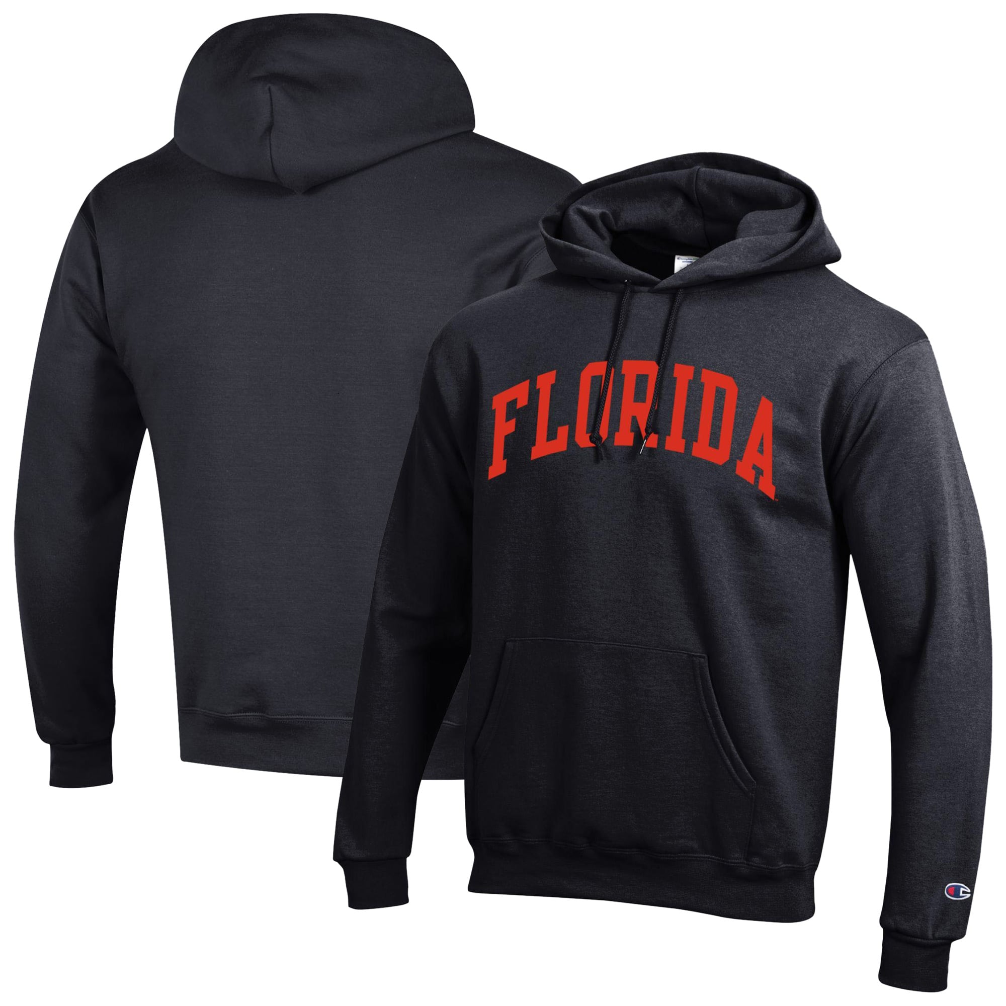 Men's Champion  Black Florida Gators Basic Arch Fleece Pullover Hoodie