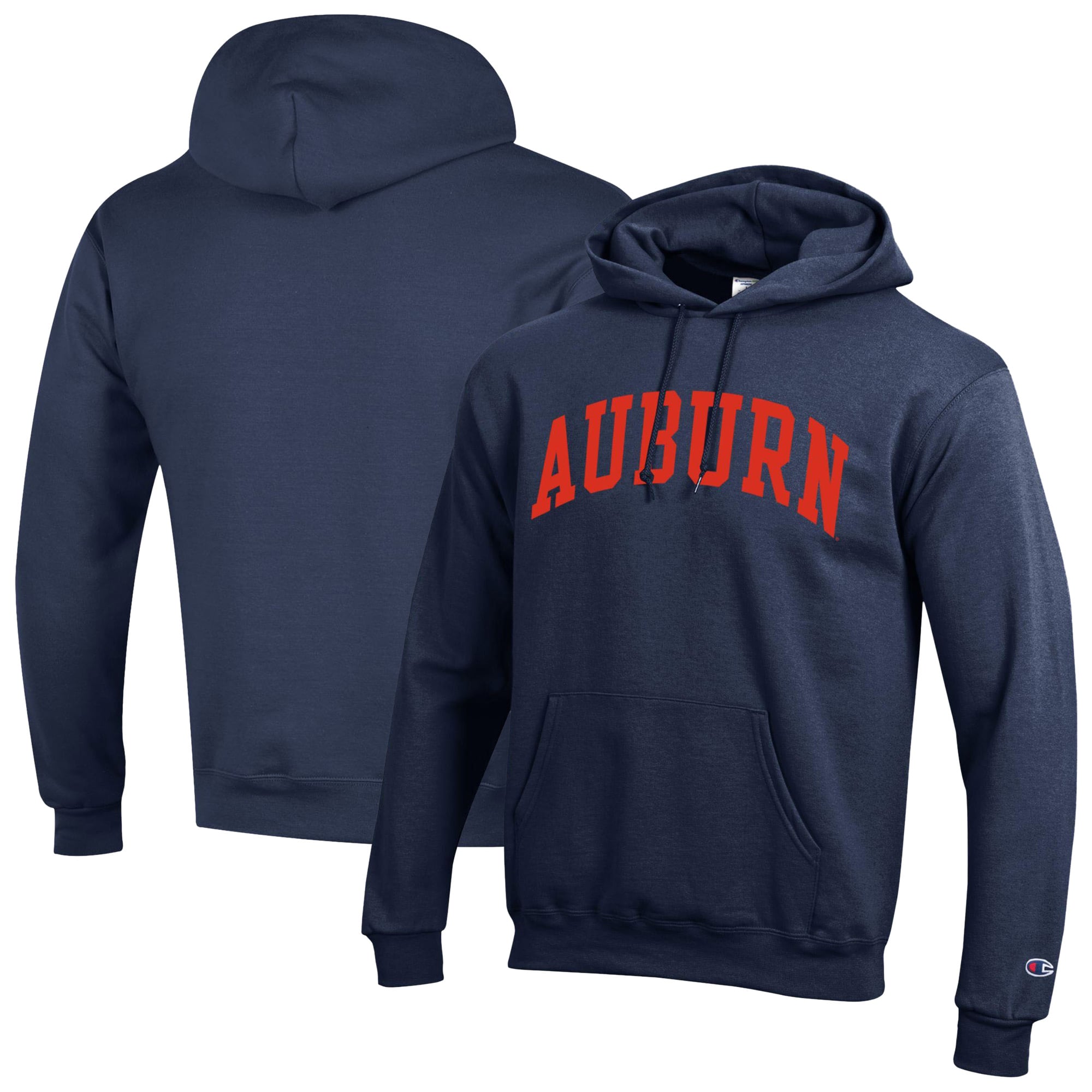 Men's Champion  Navy Auburn Tigers Basic Arch Fleece Pullover Hoodie