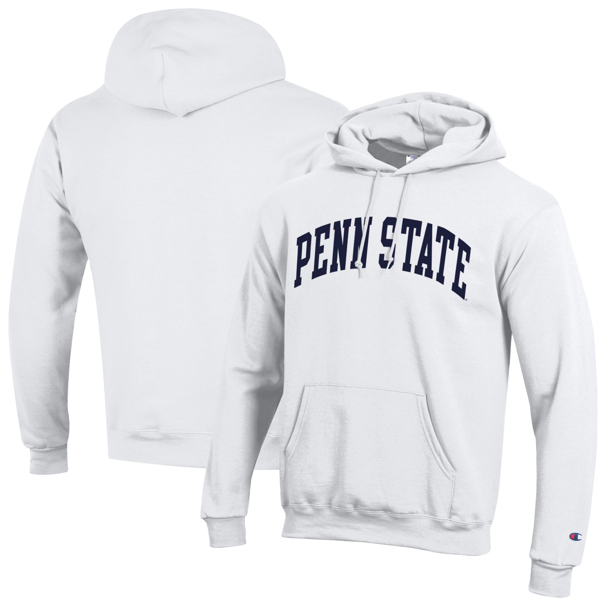 Men's Champion  White Penn State Nittany Lions Basic Arch Fleece Pullover Hoodie