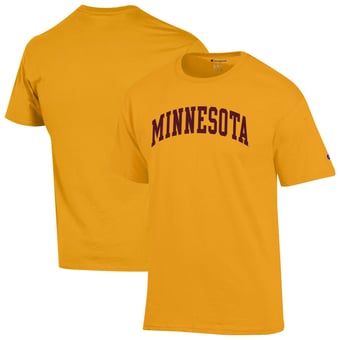 Men's Champion  Gold Minnesota Golden Gophers Basic Arch T-Shirt