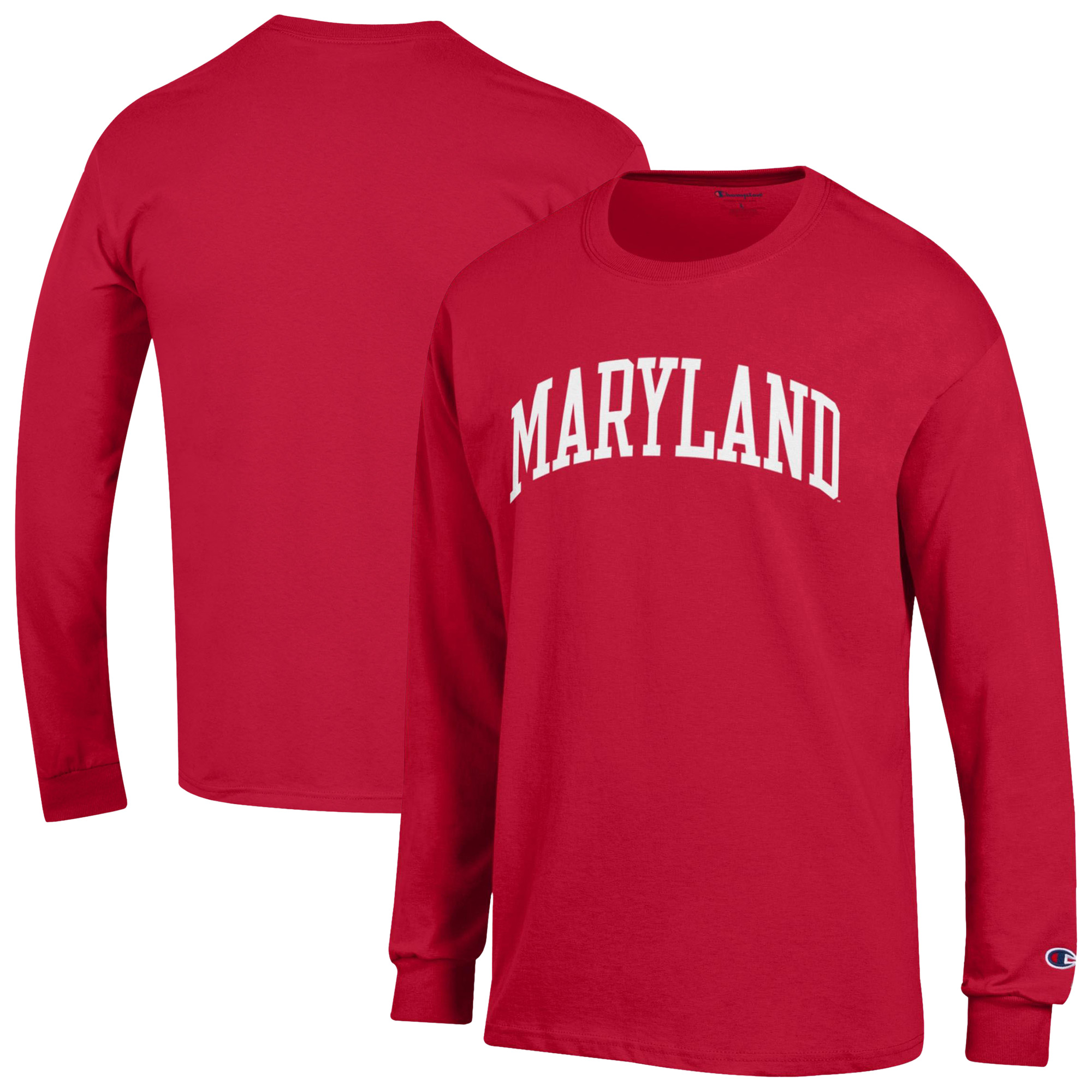 Men’s Champion Red Maryland Terrapins Basic Arch Long Sleeve T-Shirt Men’s Champion Red Maryland Terrapins Basic Arch Long Sleeve T-Shirt