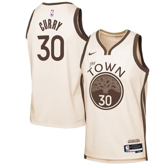 Youth Nike Stephen Curry Tan Golden State Warriors 2025/26 City Edition Swingman Jersey