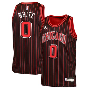 Youth Jordan Brand Coby White Black Chicago Bulls Swingman Jersey - Statement Edition