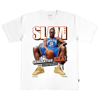 Unisex SLAM Shai Gilgeous-Alexander Oklahoma City Thunder February/March 2025 Cover Graphic T-Shirt