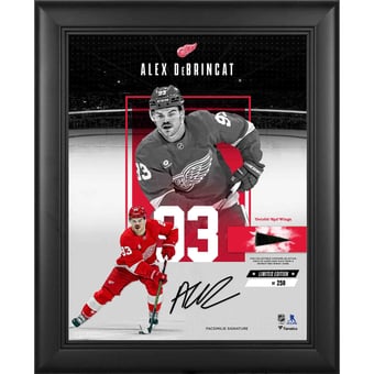 Alex DeBrincat Detroit Red Wings Facsimile Signature Framed 11" x 14" Showcase Collage with a Piece of Game-Used Puck - Limited Edition of 250