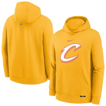 Youth Nike Yellow Cleveland Cavaliers 2025/26 City Edition Club Fleece Pullover Hoodie