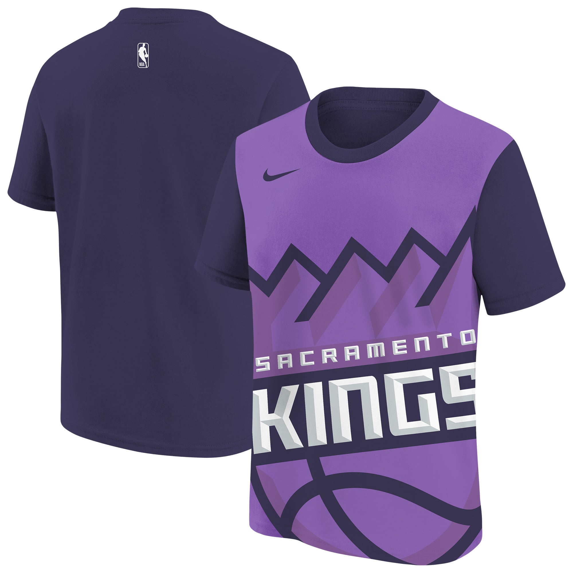 Youth Nike  Purple Sacramento Kings 2025/26 City Edition Courtside Max90 T-Shirt