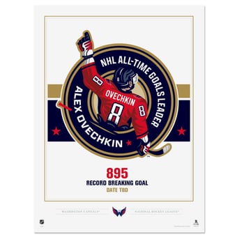 Alexander Ovechkin Washington Capitals NHL All-Time Leading Goal Scorer 11" x 17" 895 Print