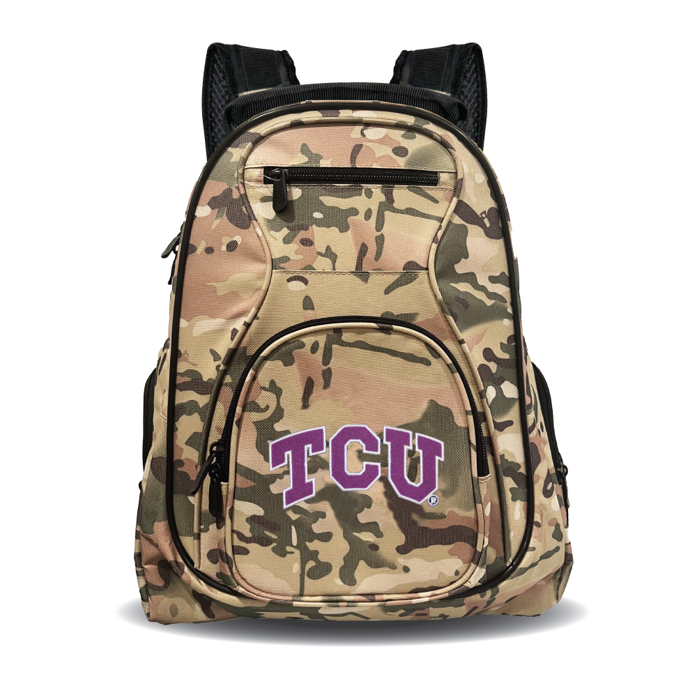 MOJO TCU Horned Frogs 19" Camo Premium Laptop Backpack