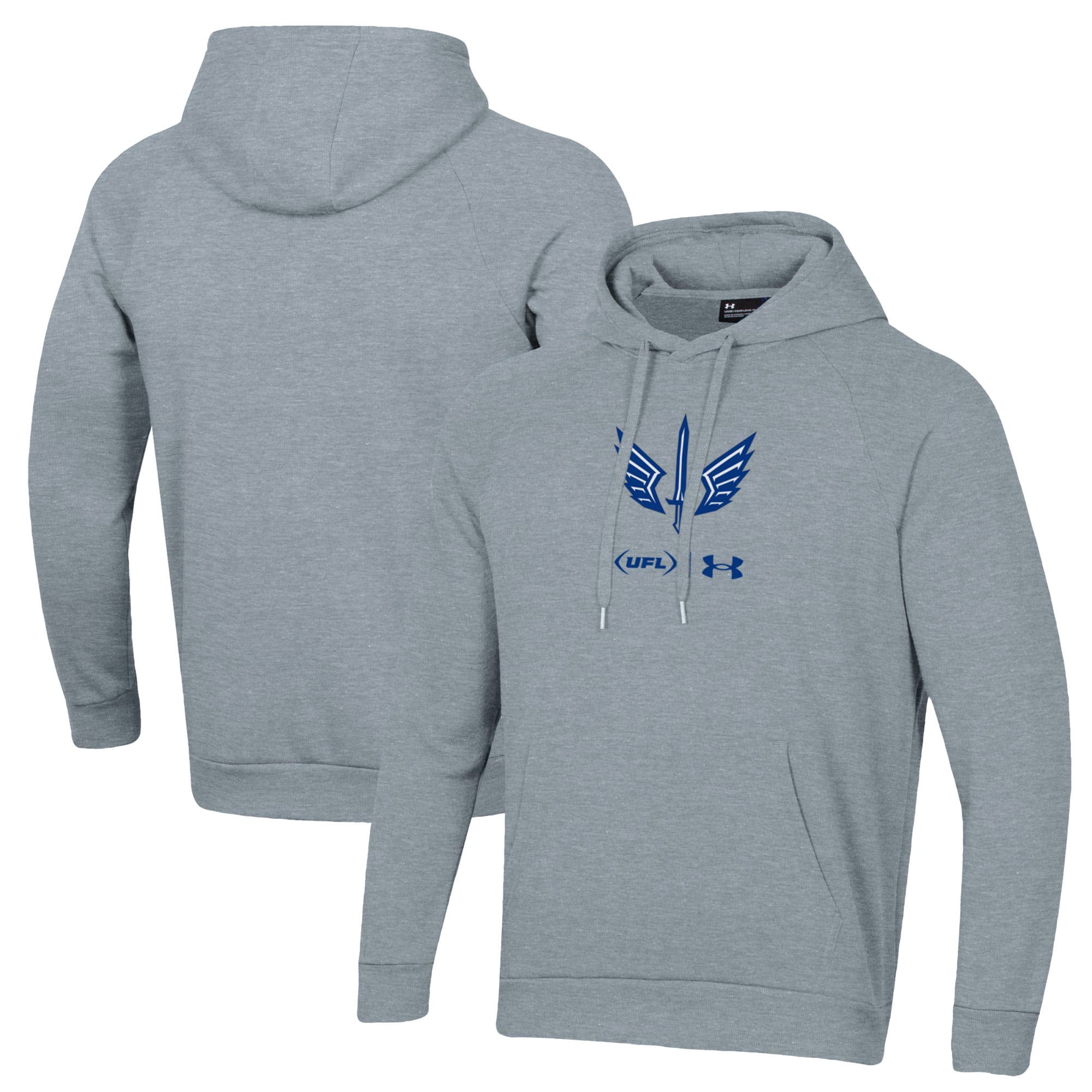 Men's Under Armour Gray St. Louis Battlehawks Rival Fleece Pullover Hoodie