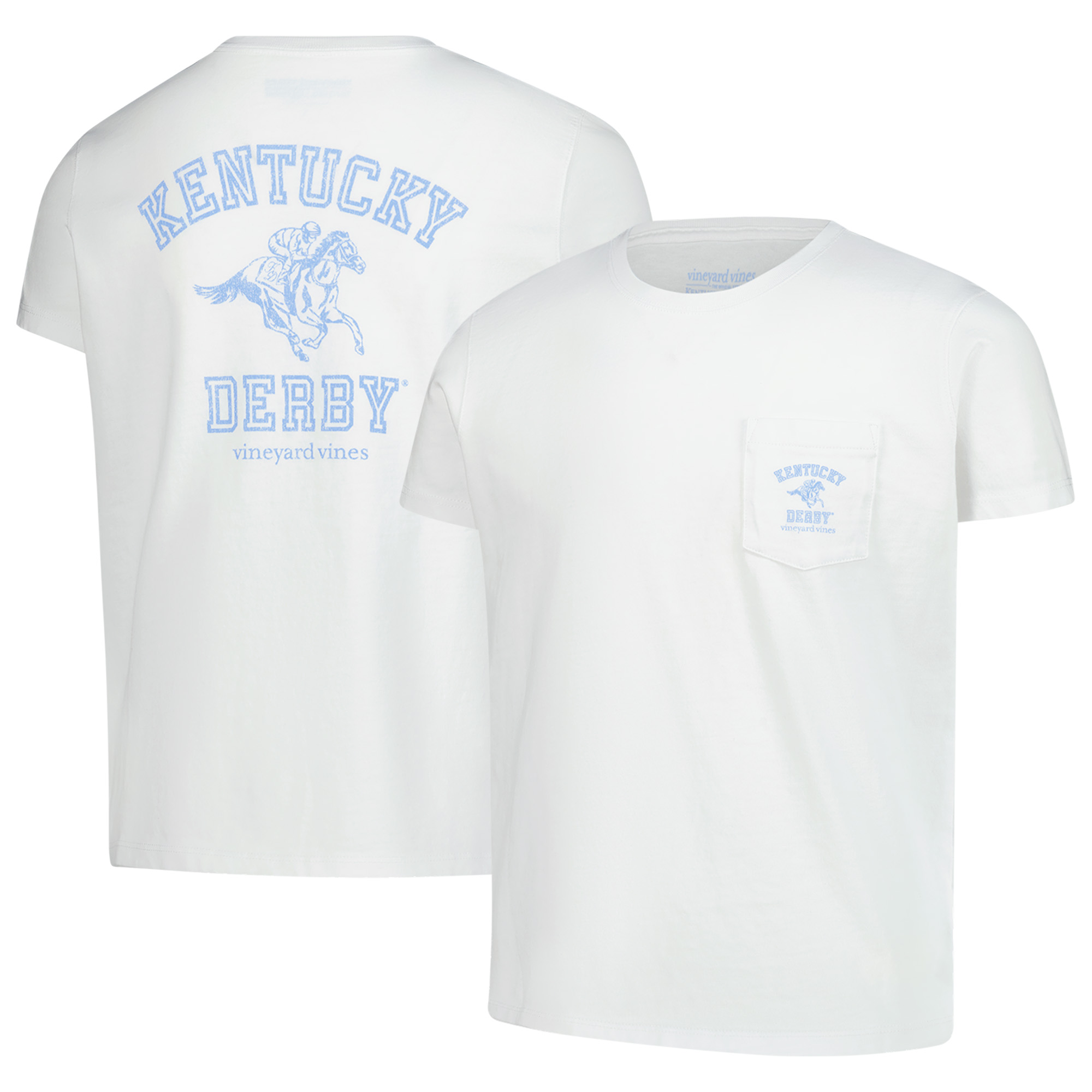 Girl's Youth Vineyard Vines  White Kentucky Derby Distressed T-Shirt