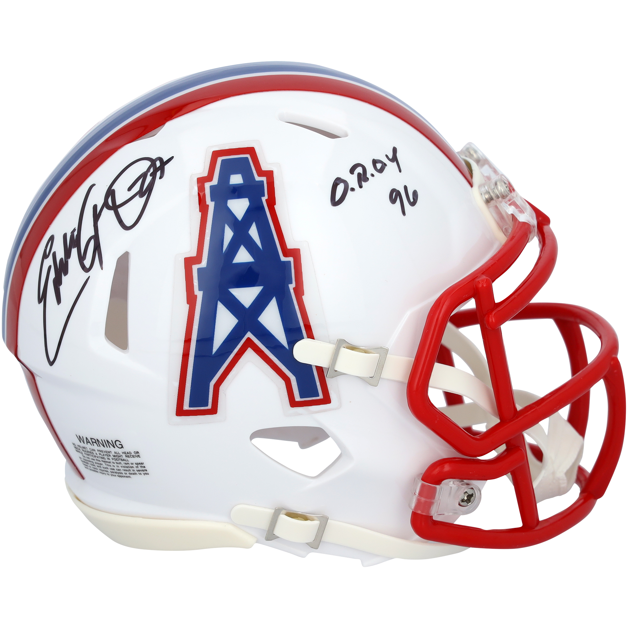 Eddie George Houston Oilers Autographed Riddell Speed Mini Helmet with "OROY 96" Inscription