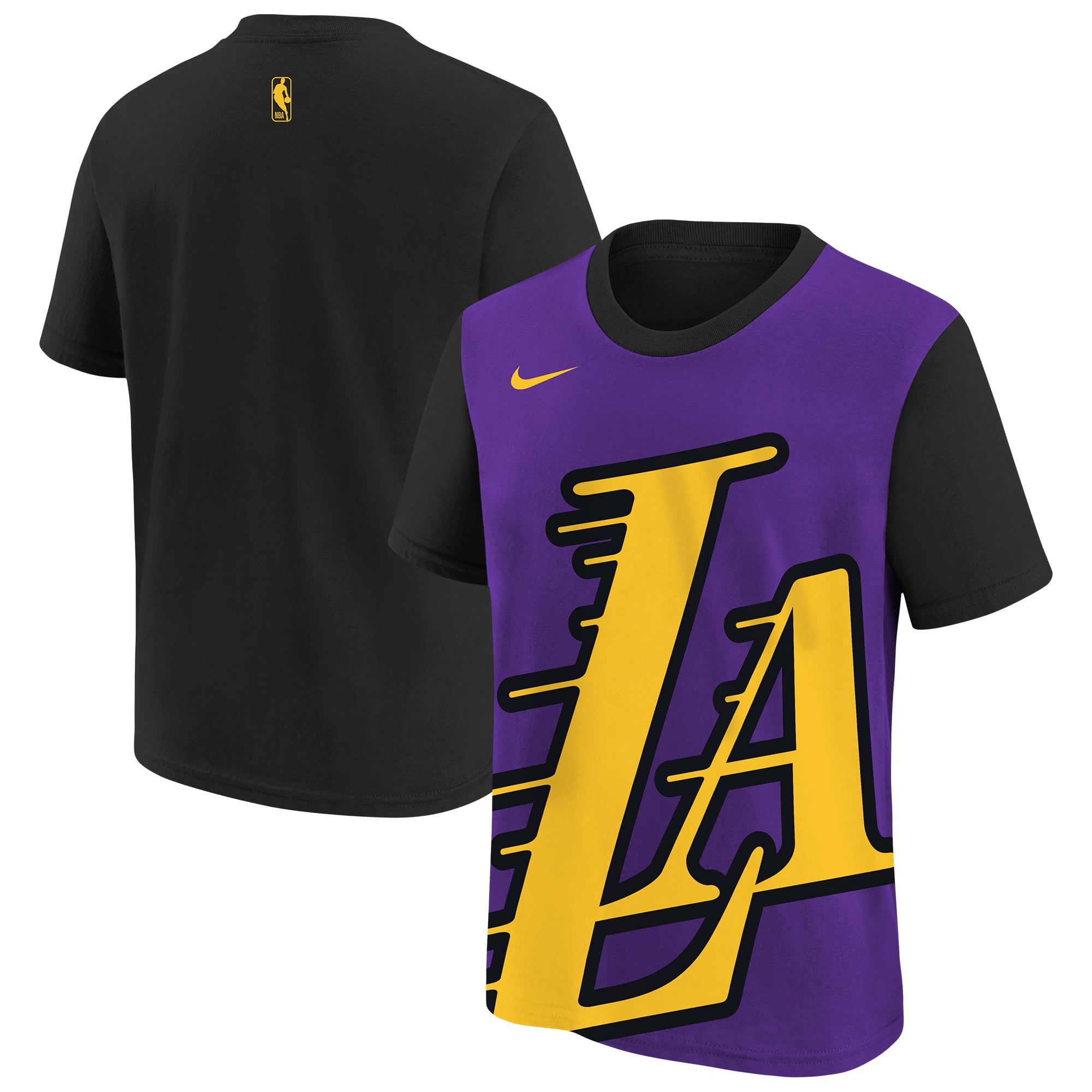 Youth Nike Purple Los Angeles Lakers  City Edition Max90 Big Logo T-Shirt