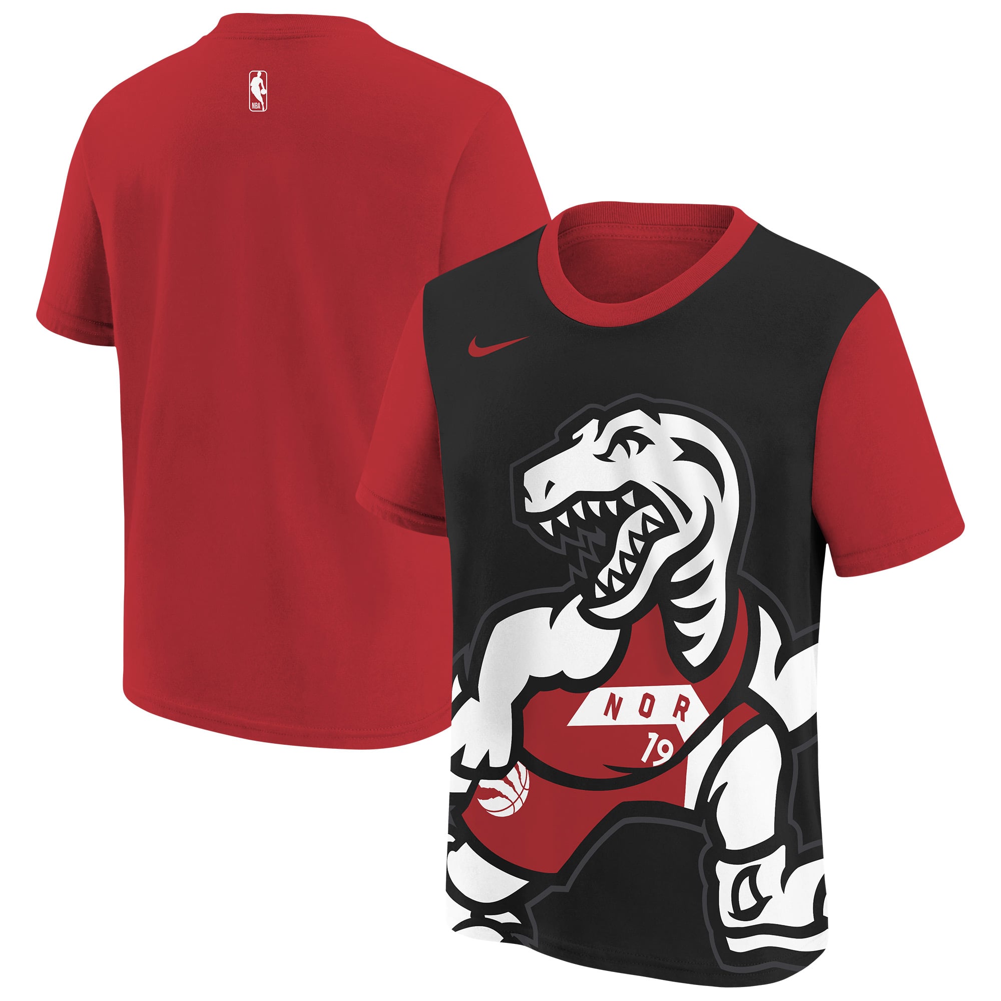 Youth Nike Black Toronto Raptors City Edition Max90 Big Logo T-Shirt