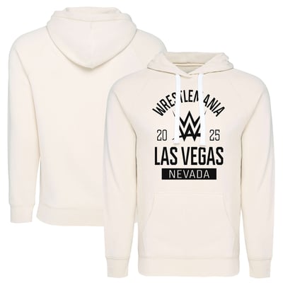 Men's Sportiqe Ash WrestleMania 41 Olsen Fleece Pullover Hoodie