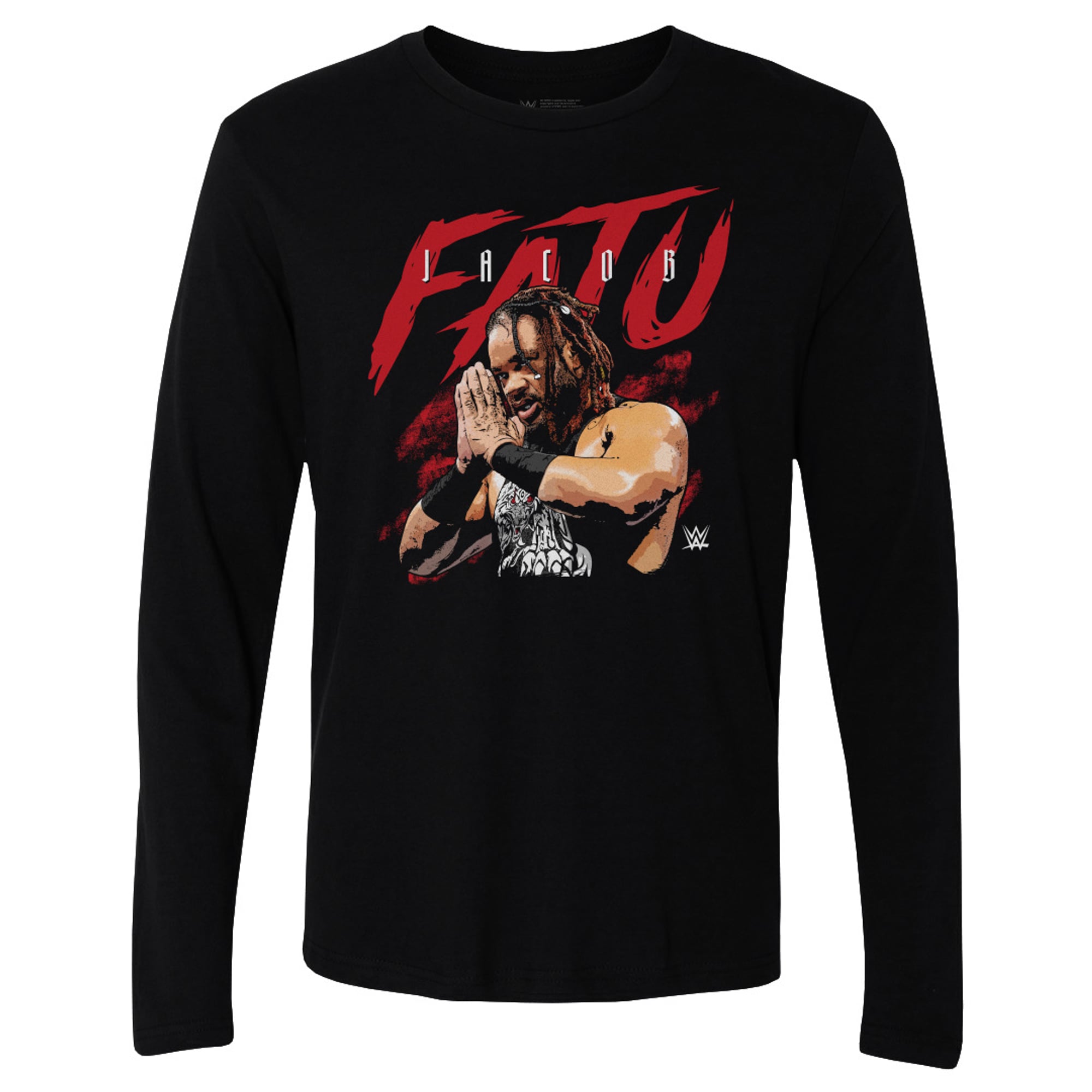 Men's 500 Level Black Jacob Fatu Grunge Long Sleeve T-Shirt