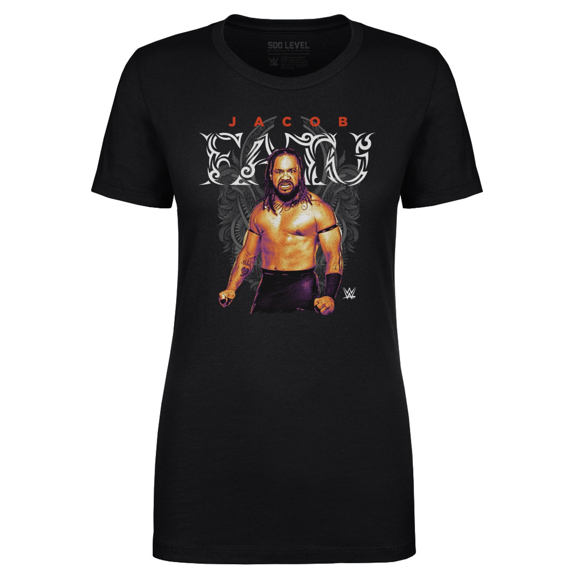 Women's 500 Level Black Jacob Fatu Tribal T-Shirt