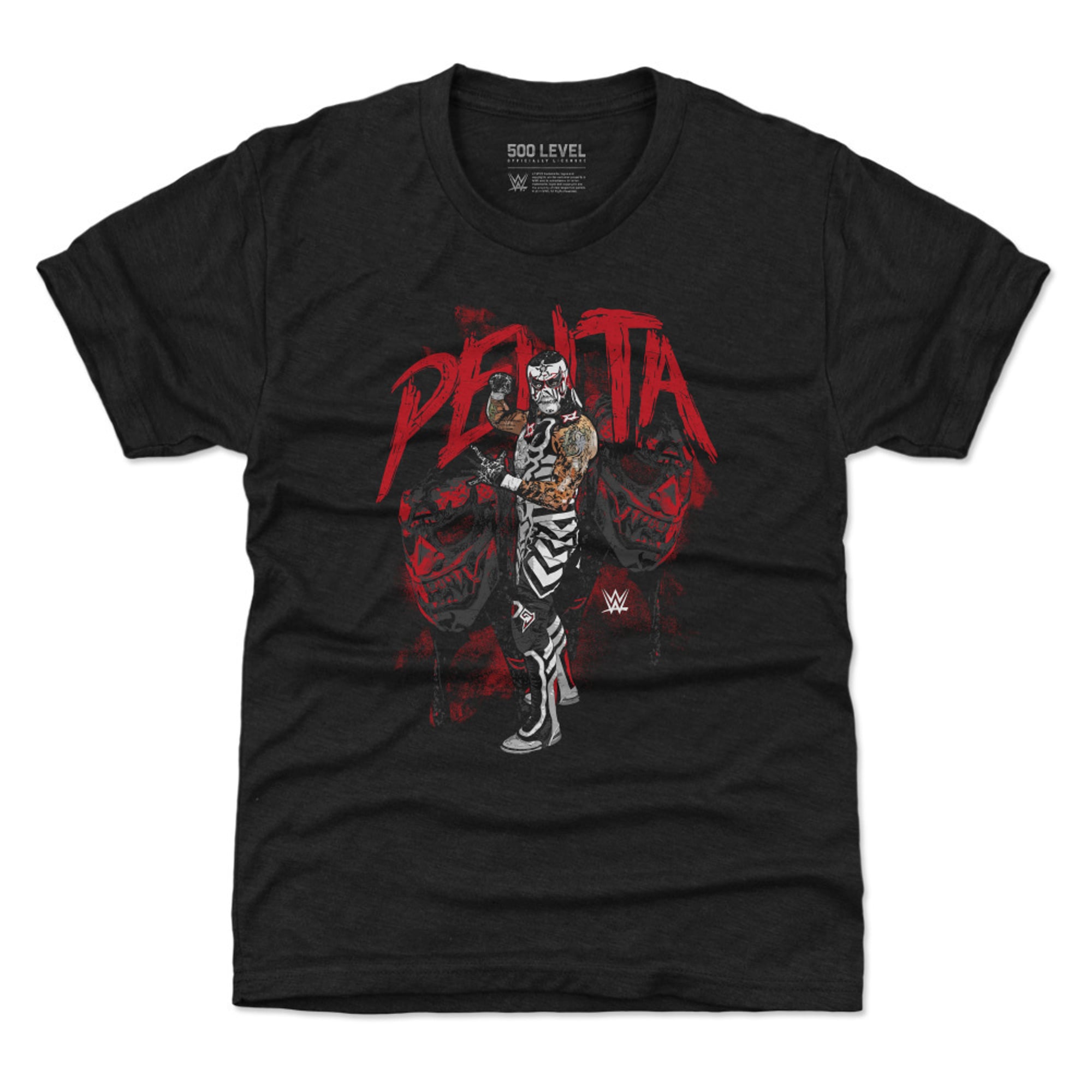 Youth 500 Level Heather Black Penta Grunge Pose T-Shirt