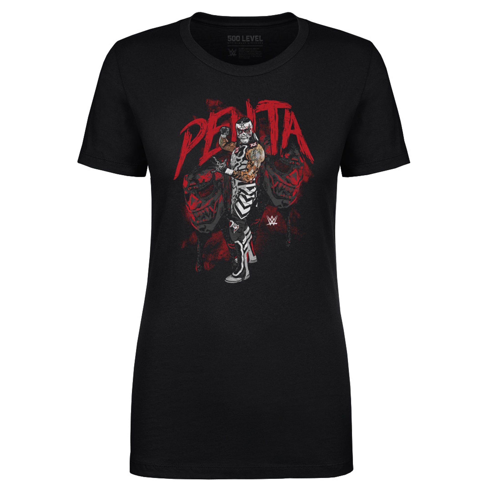 Women's 500 Level Black Penta Grunge Pose T-Shirt