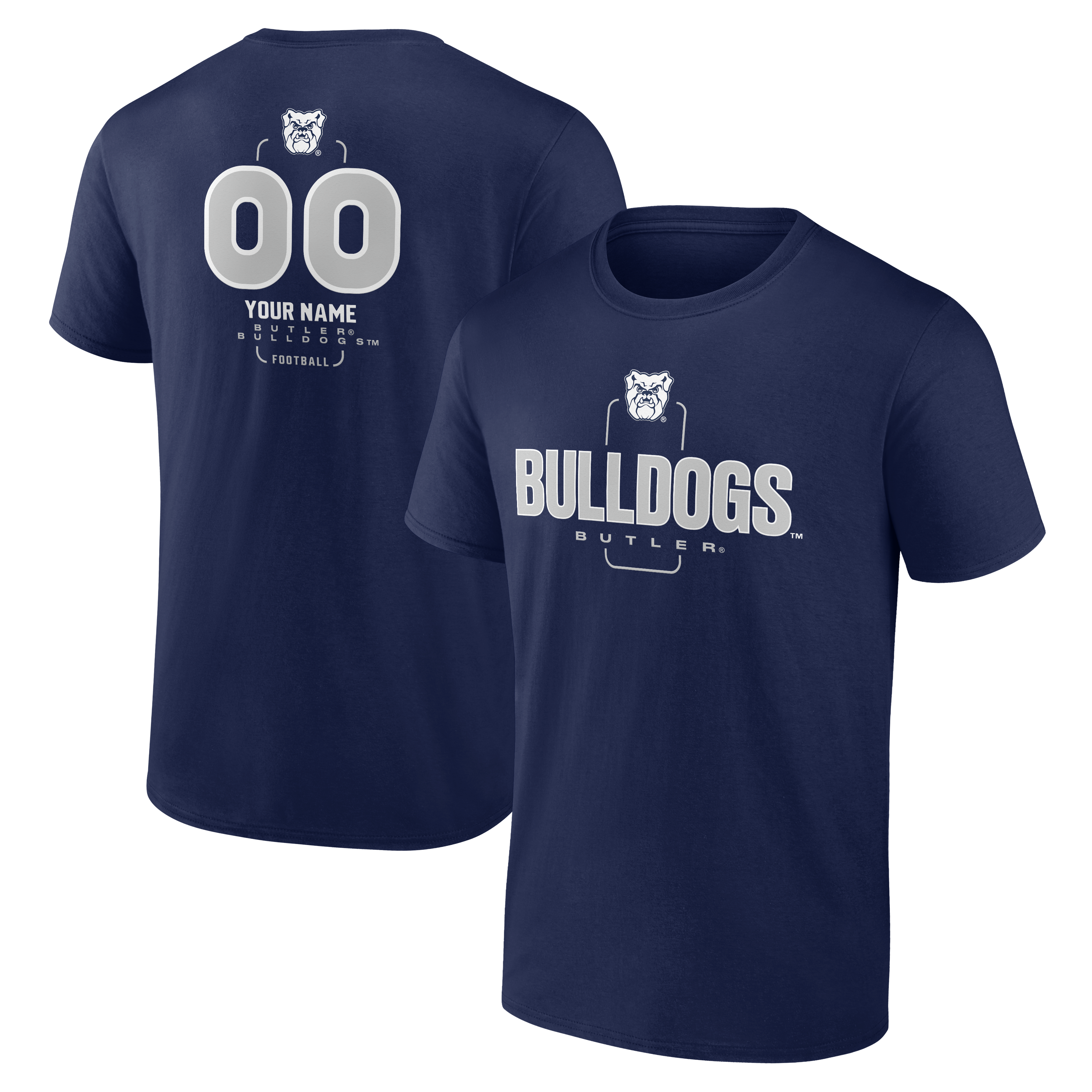 Men’s Navy Butler Bulldogs Personalized Name & Number Midfielder T-Shirt Men’s Navy Butler Bulldogs Personalized Name & Number Midfielder T-Shirt