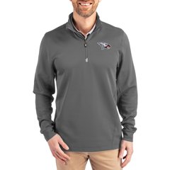 Men's Cutter & Buck  Gray North Carolina Central Eagles DryTec Traverse Stretch Eco Tri-Blend Quarter-Zip Pullover