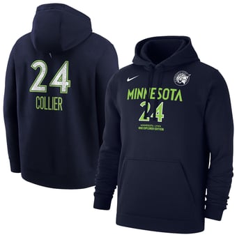 Men's Nike Napheesa Collier Navy Minnesota Lynx Explorer Edition Name & Number Pullover Hoodie