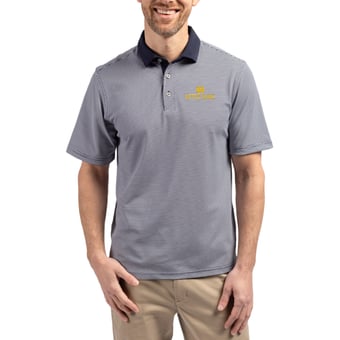 Men's Cutter & Buck  Navy/White Notre Dame Fighting Irish DryTec Virtue Eco Pique Recycled Polo