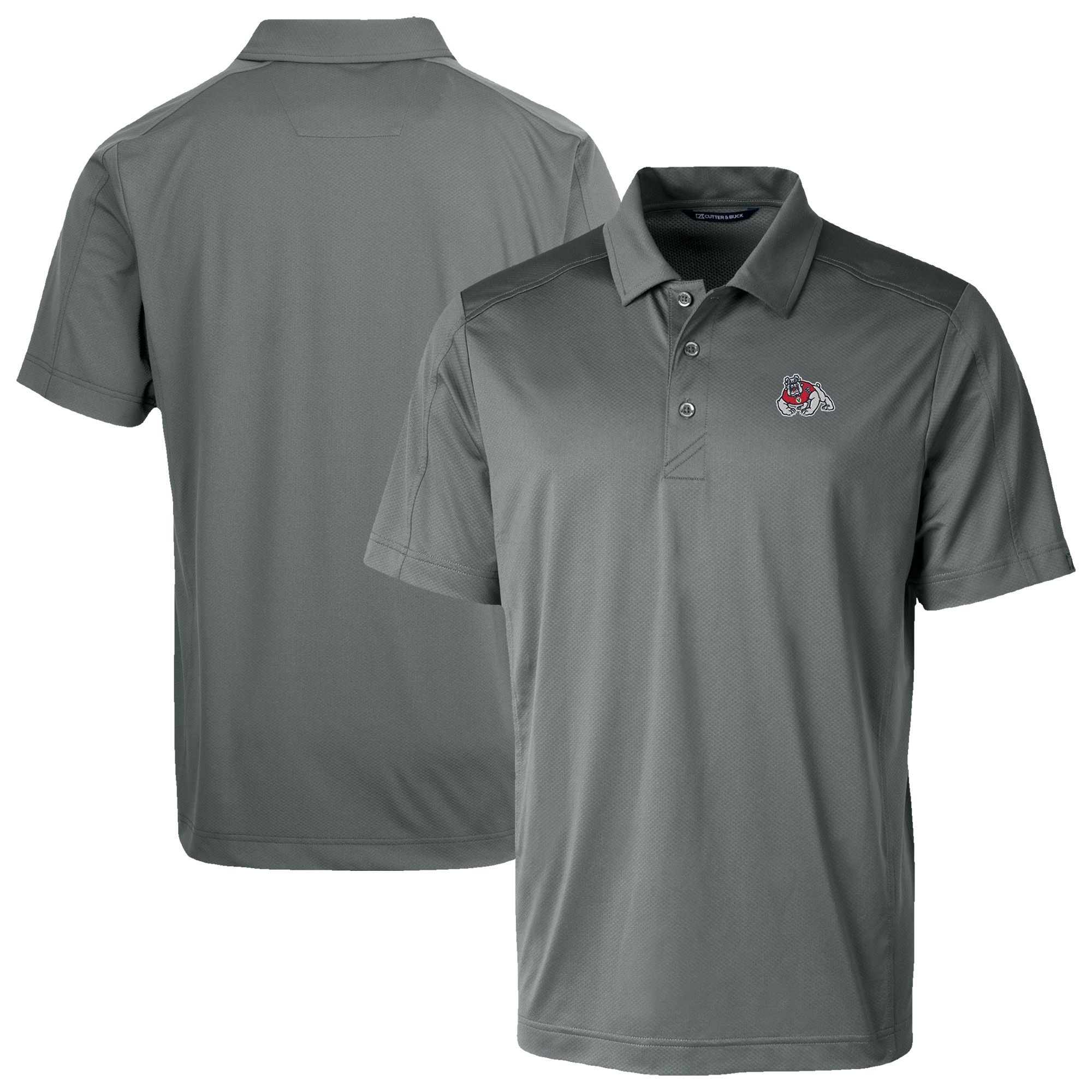 Men’s Cutter & Buck Gray Fresno State Bulldogs Prospect Eco Textured Stretch Recycled Polo Men’s Cutter & Buck Gray Fresno State Bulldogs Prospect Eco Textured Stretch Recycled Polo