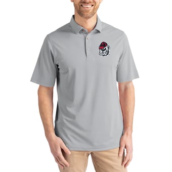 Men's Cutter & Buck Gray Georgia Bulldogs Virtue Eco Pique Recycled Polo