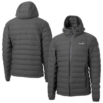 Men's Cutter & Buck  Gray Providence Friars Mission Ridge Eco Insulated Repreve Hooded Full-Zip Puffer Jacket