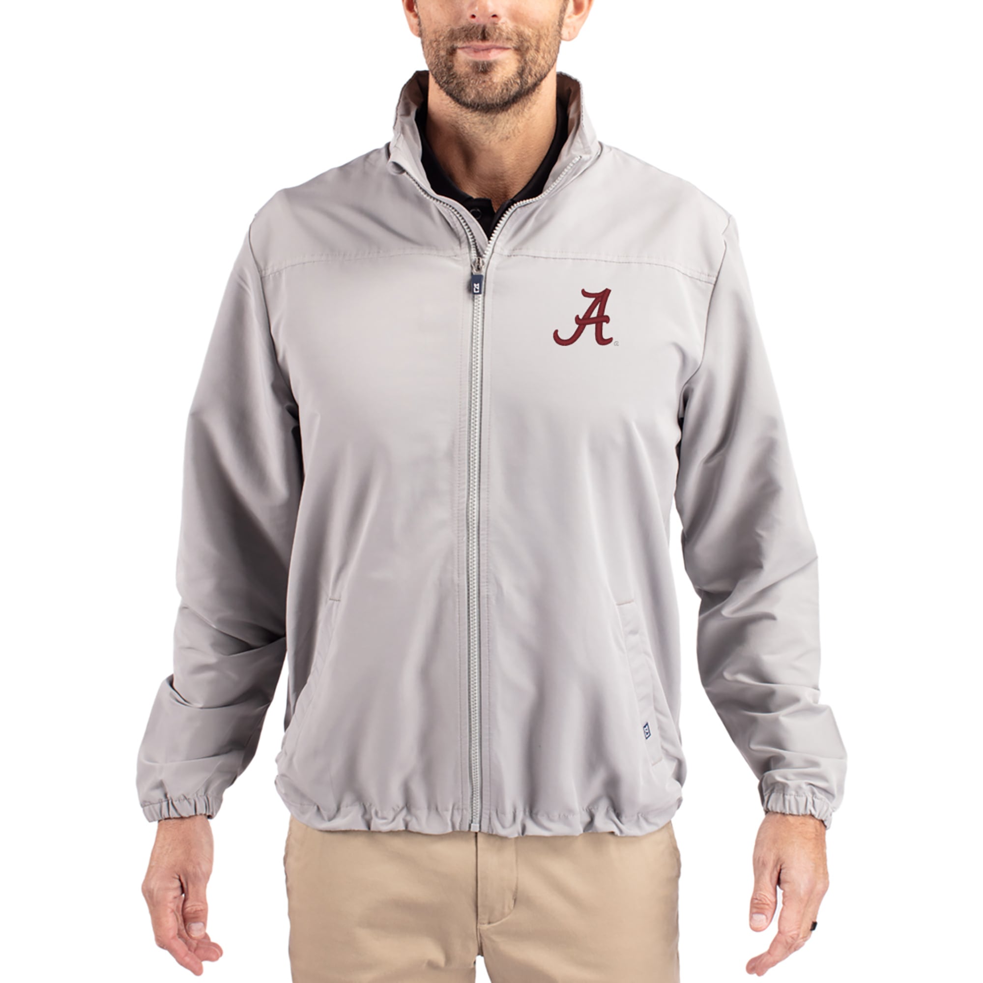 Men's Cutter & Buck Alabama Crimson Tide Charter Eco Recycled Full-Zip Jacket