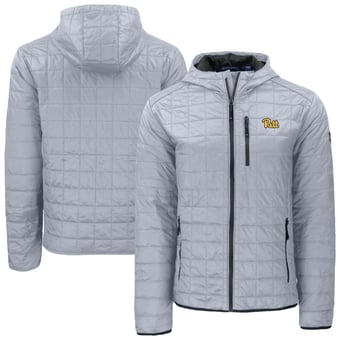 Men's Cutter & Buck Pitt Panthers Rainier Eco PrimaLoft Hooded Full-Zip Jacket