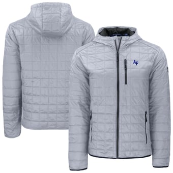 Men's Cutter & Buck Air Force Falcons Rainier Eco PrimaLoft Hooded Full-Zip Jacket