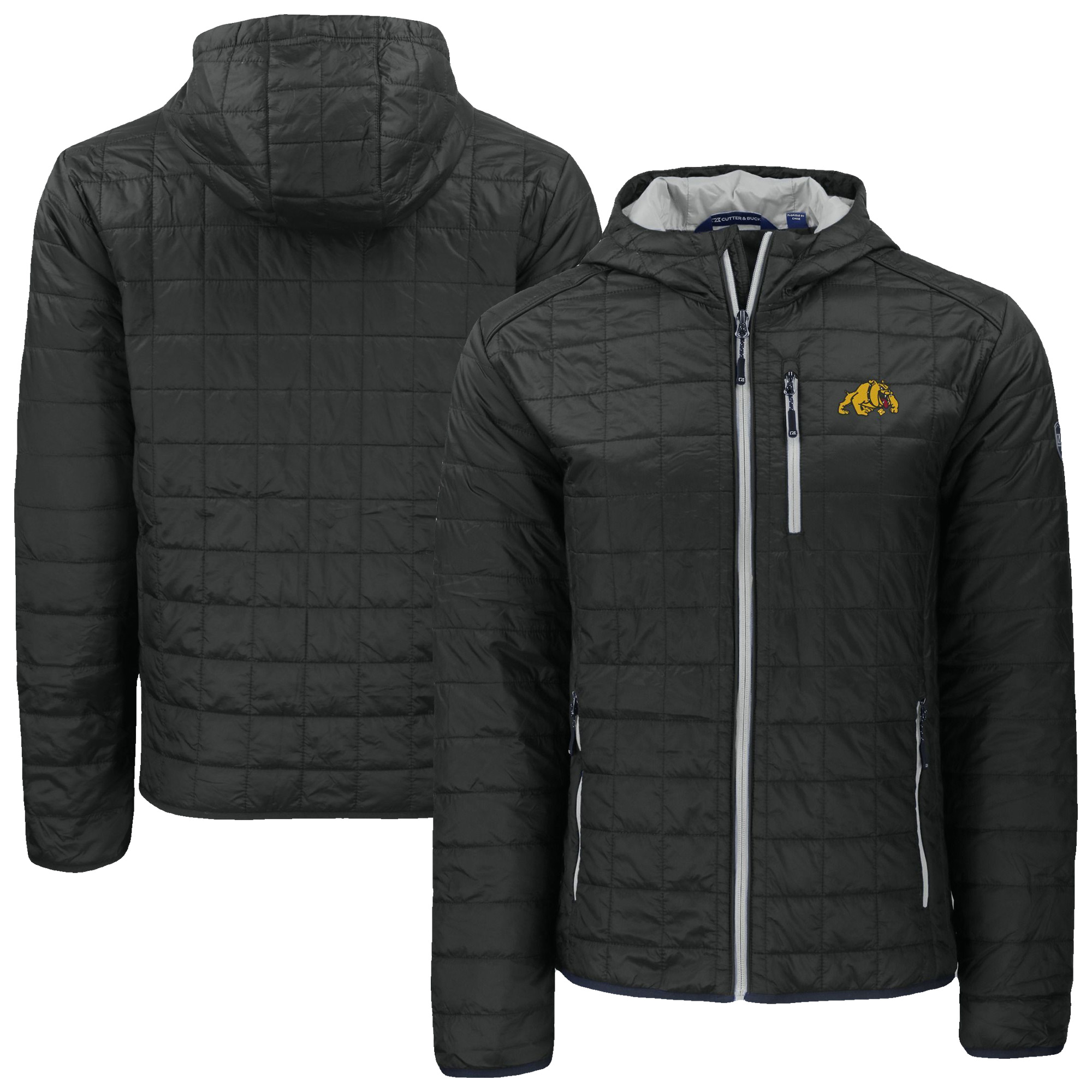 Men’s Cutter & Buck Black Bowie State Bulldogs Rainier Eco PrimaLoft Hooded Full-Zip Jacket Men’s Cutter & Buck Black Bowie State Bulldogs Rainier Eco PrimaLoft Hooded Full-Zip Jacket