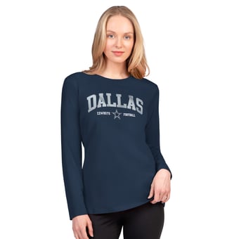 Women's G-III 4Her by Carl Banks  Navy Dallas Cowboys Best Play Long Sleeve T-Shirt