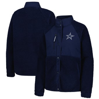 Women's Starter Navy Dallas Cowboys On the Ball Sherpa Jacket