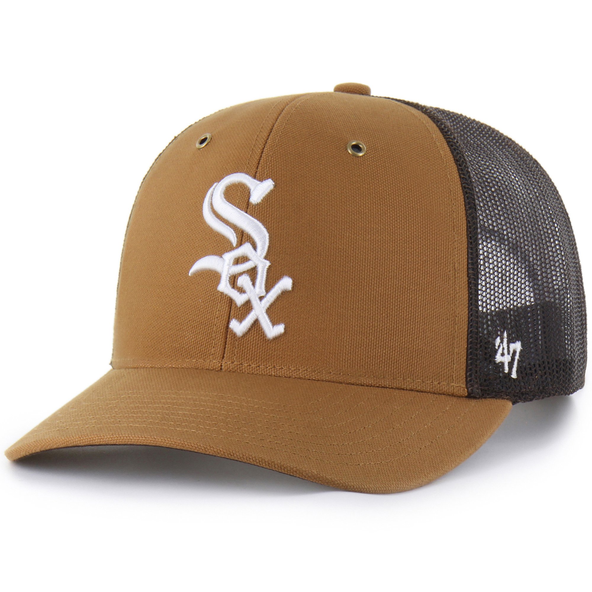 Men's Carhartt x '47  Brown Chicago White Sox Trucker Adjustable Hat