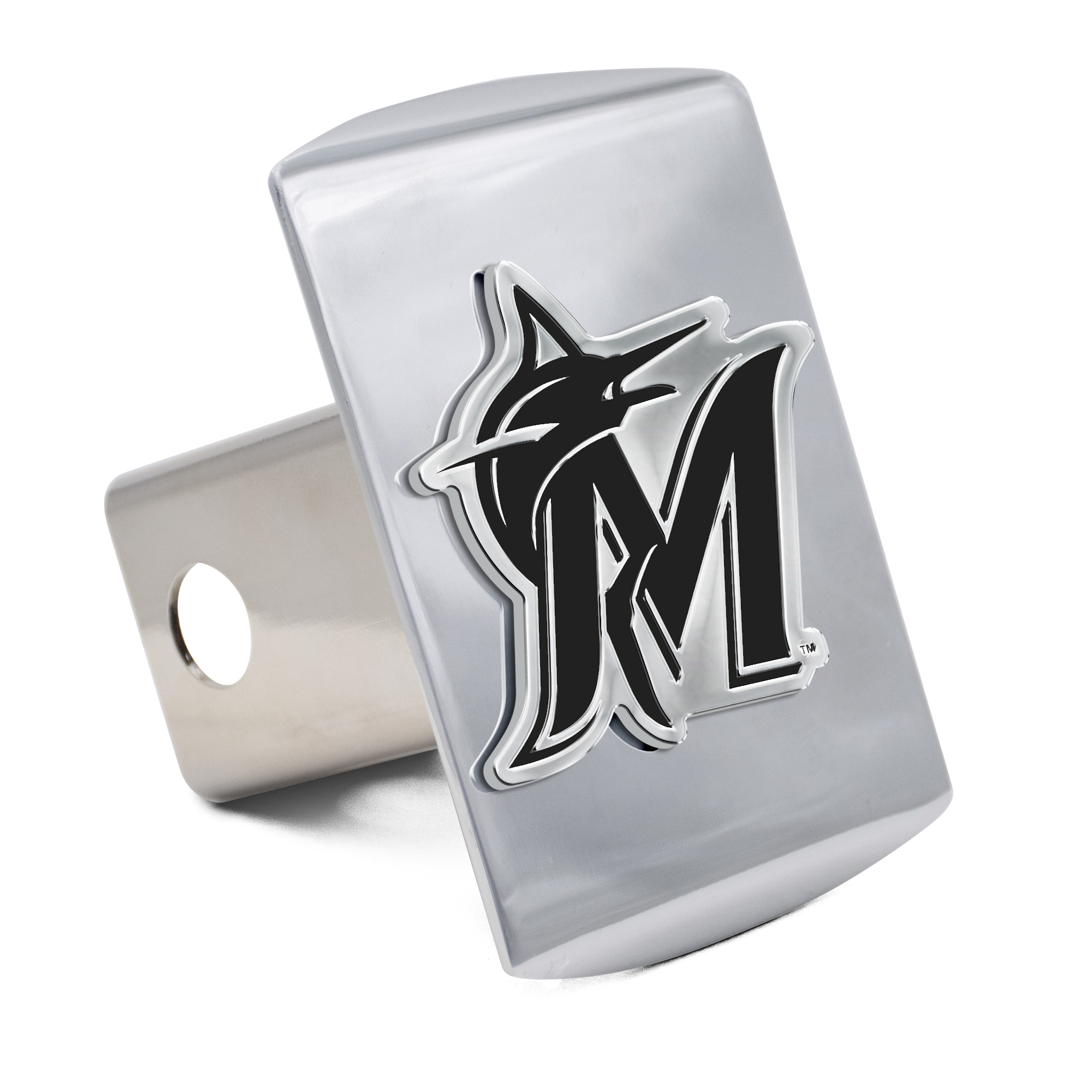 WinCraft Miami Marlins Premium Metal Chrome Hitch Cover WinCraft Miami Marlins Premium Metal Chrome Hitch Cover