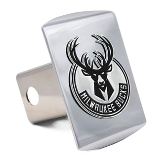 WinCraft Milwaukee Bucks Premium Metal Chrome Hitch Cover