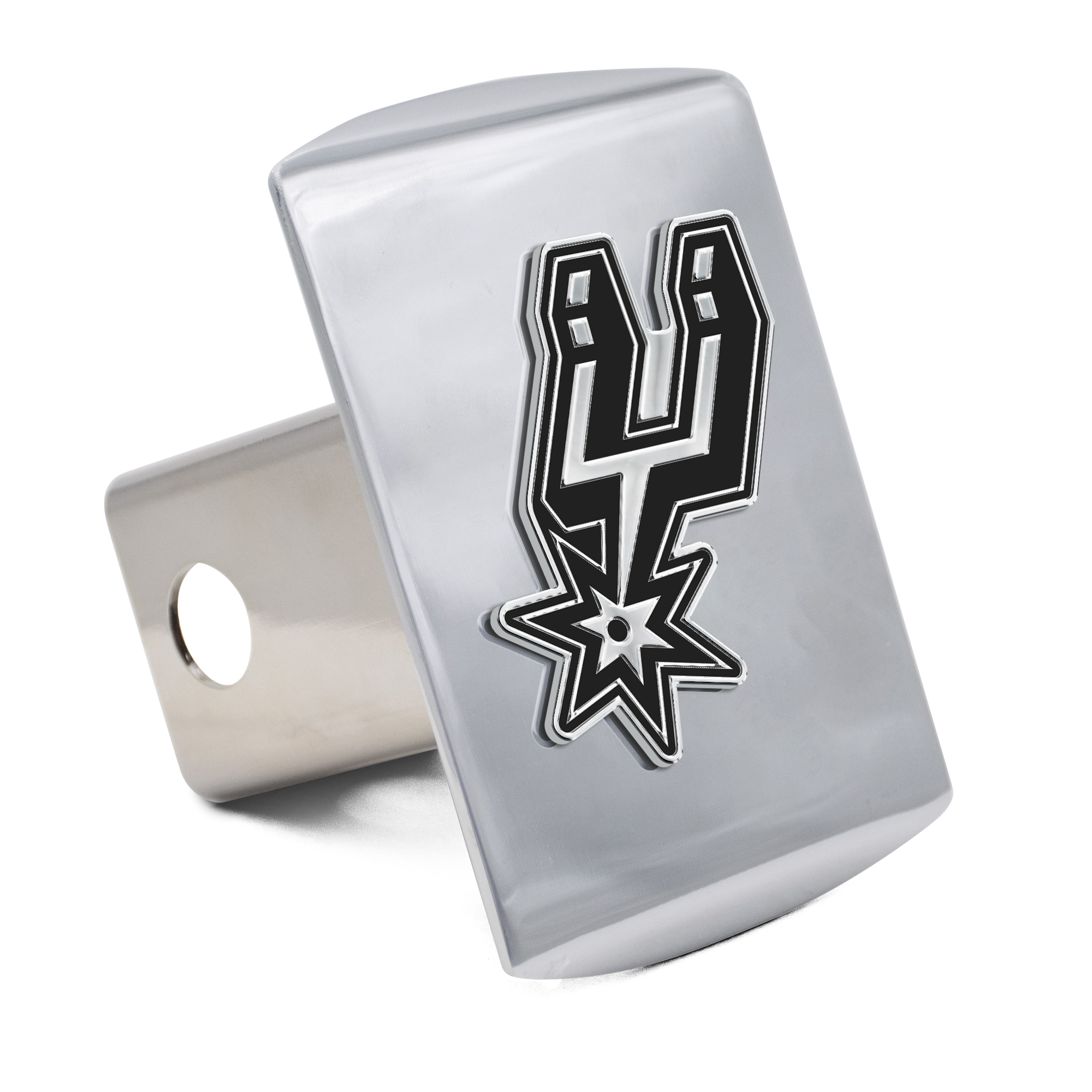 WinCraft San Antonio Spurs Premium Metal Chrome Hitch Cover