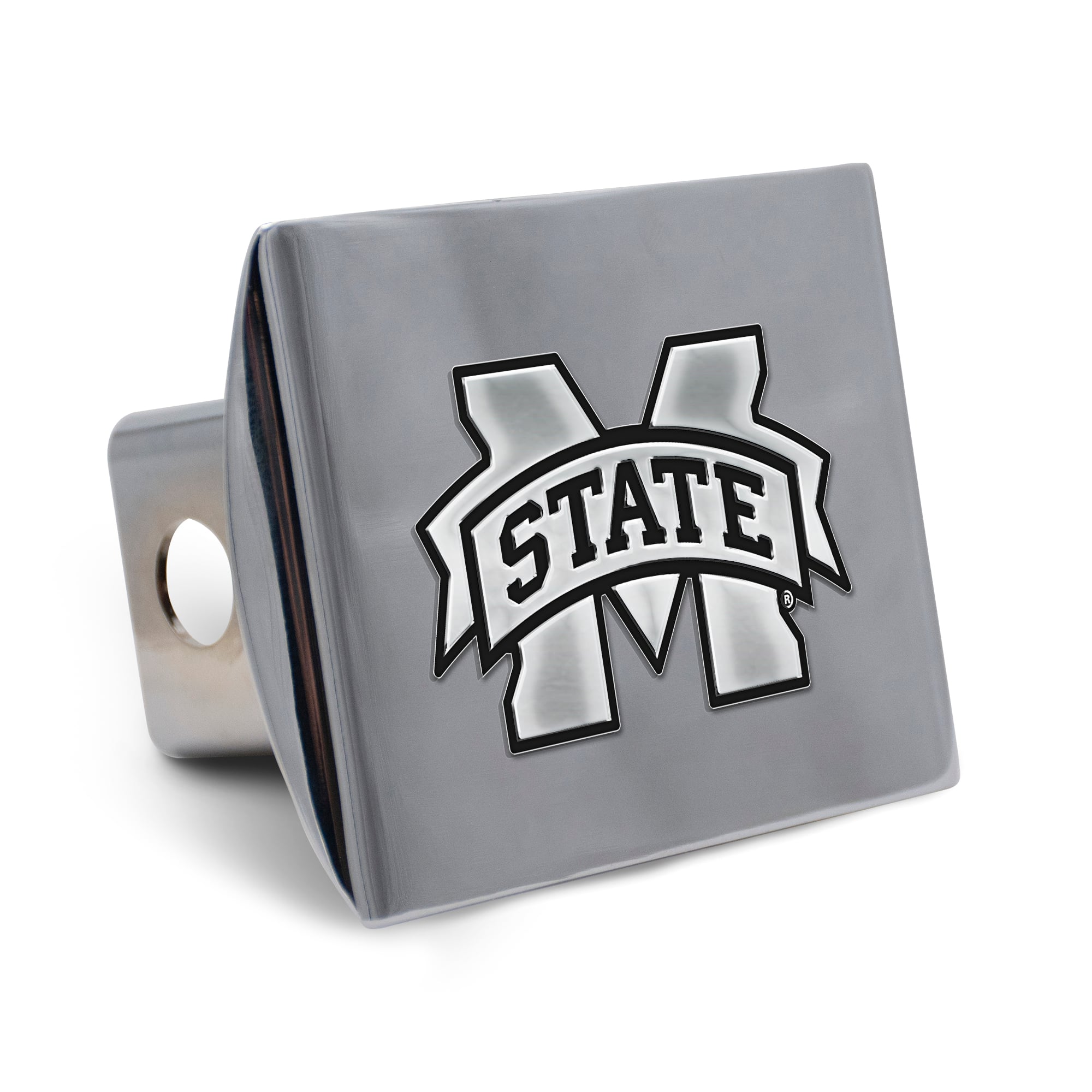 WinCraft Mississippi State Bulldogs Premium Metal Chrome Hitch Cover