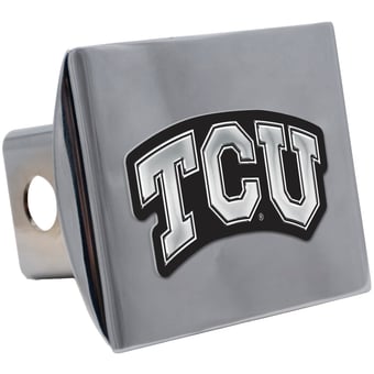 WinCraft TCU Horned Frogs Premium Metal Chrome Hitch Cover