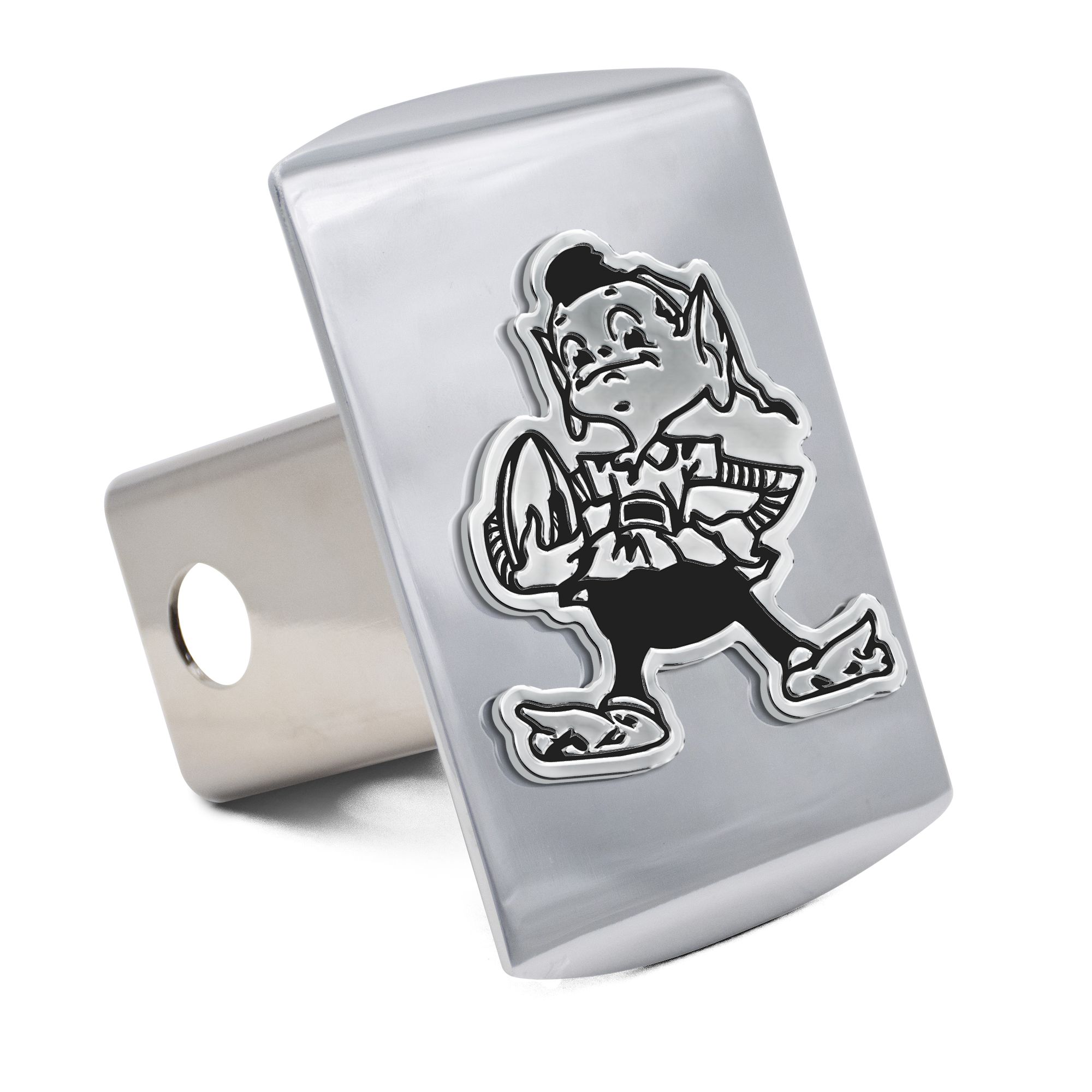 WinCraft Cleveland Browns Premium Metal Chrome Universal Hitch Cover