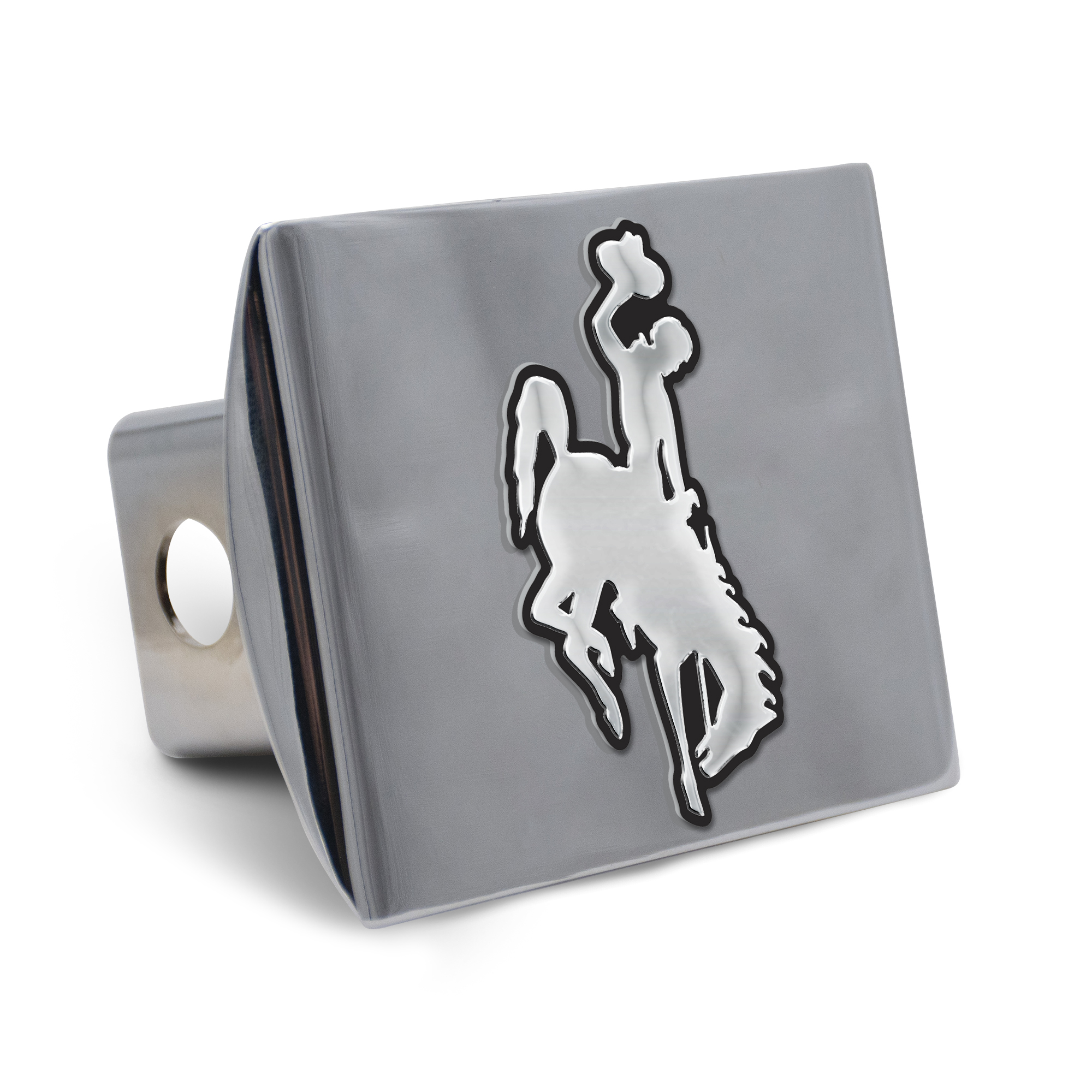 WinCraft Wyoming Cowboys Premium Metal Chrome Hitch Cover