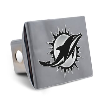 WinCraft Miami Dolphins Premium Metal Chrome Hitch Cover