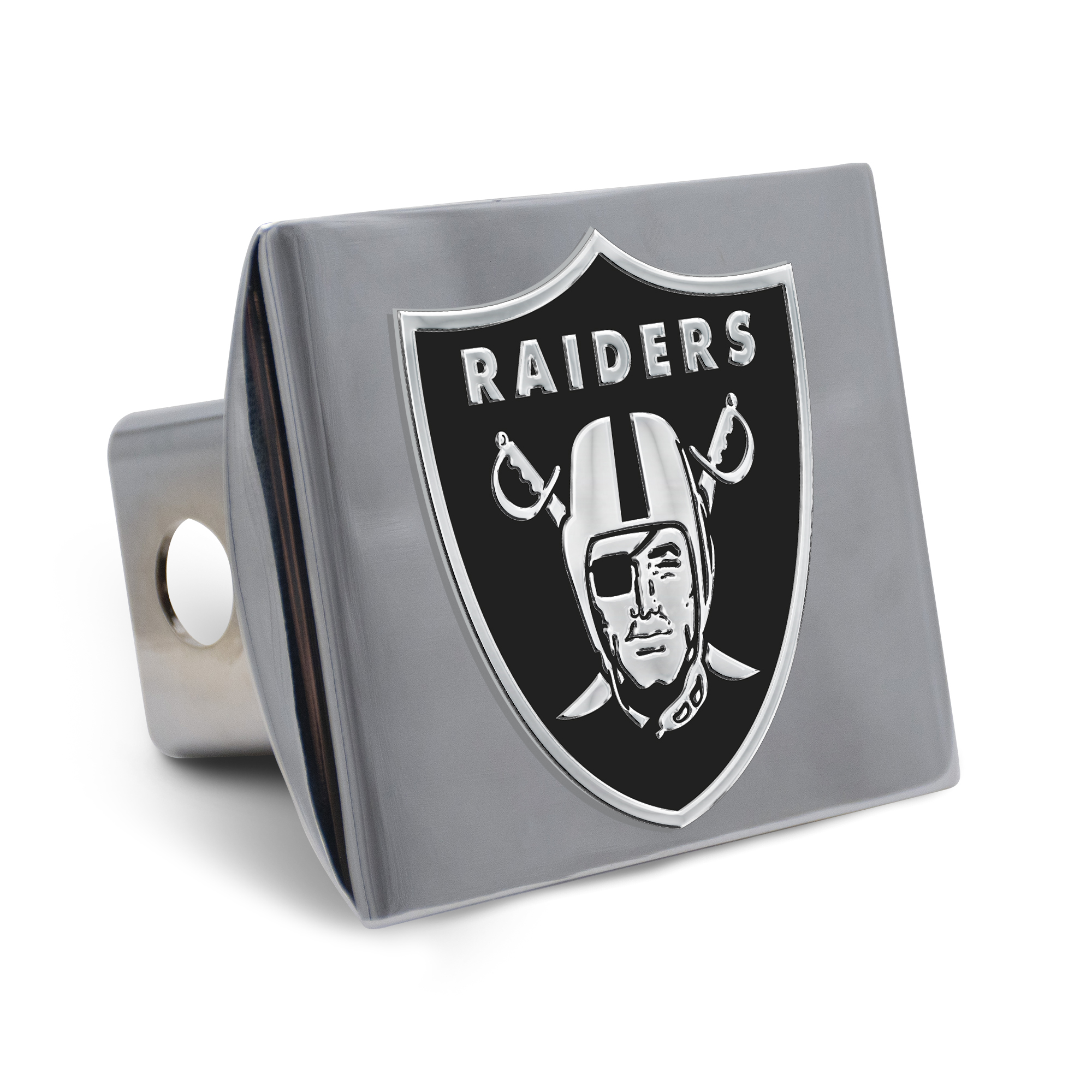 WinCraft Las Vegas Raiders Premium Metal Chrome Hitch Cover