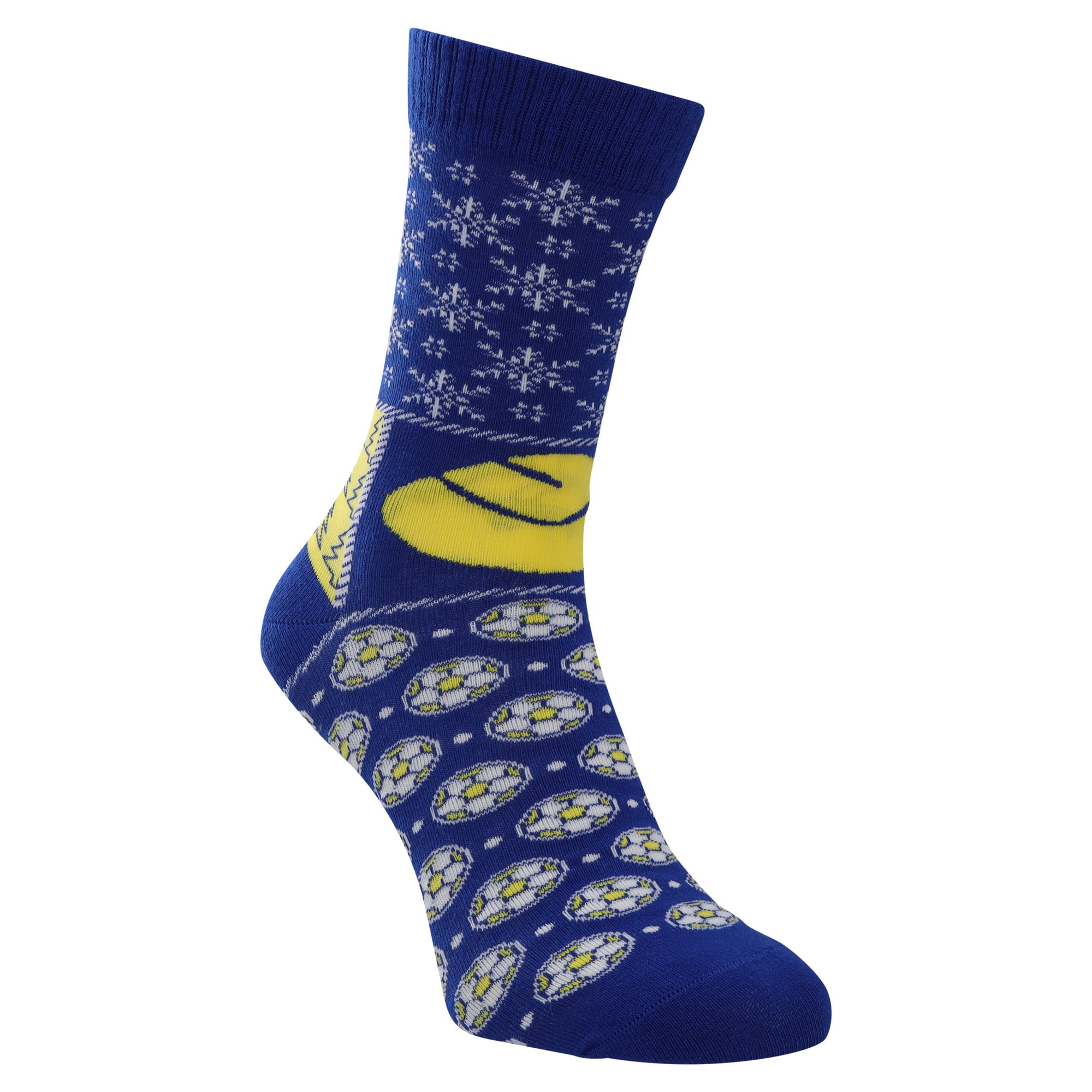 Leeds United Christmas Socks - Blue - Adults