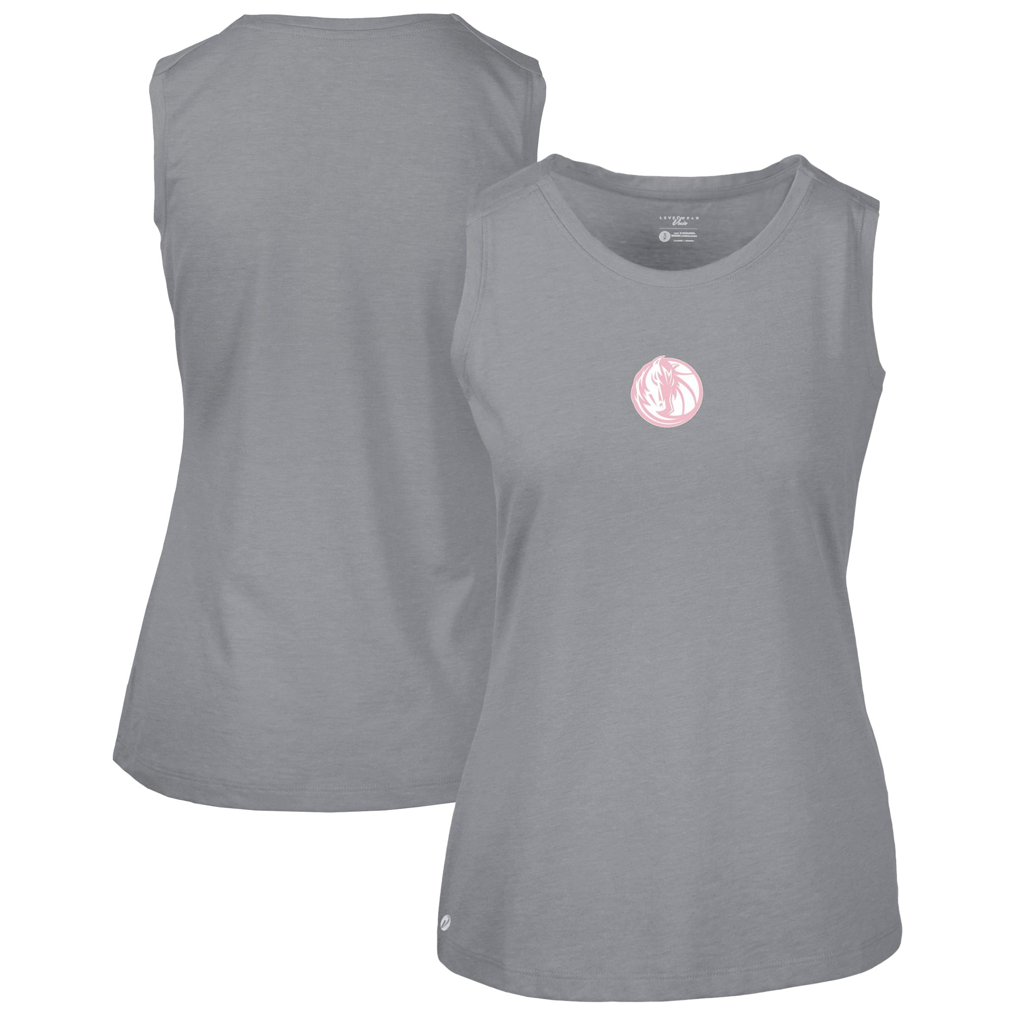 Women's Levelwear Gray Dallas Mavericks Mother's Day Macy Core Logo Tank Top