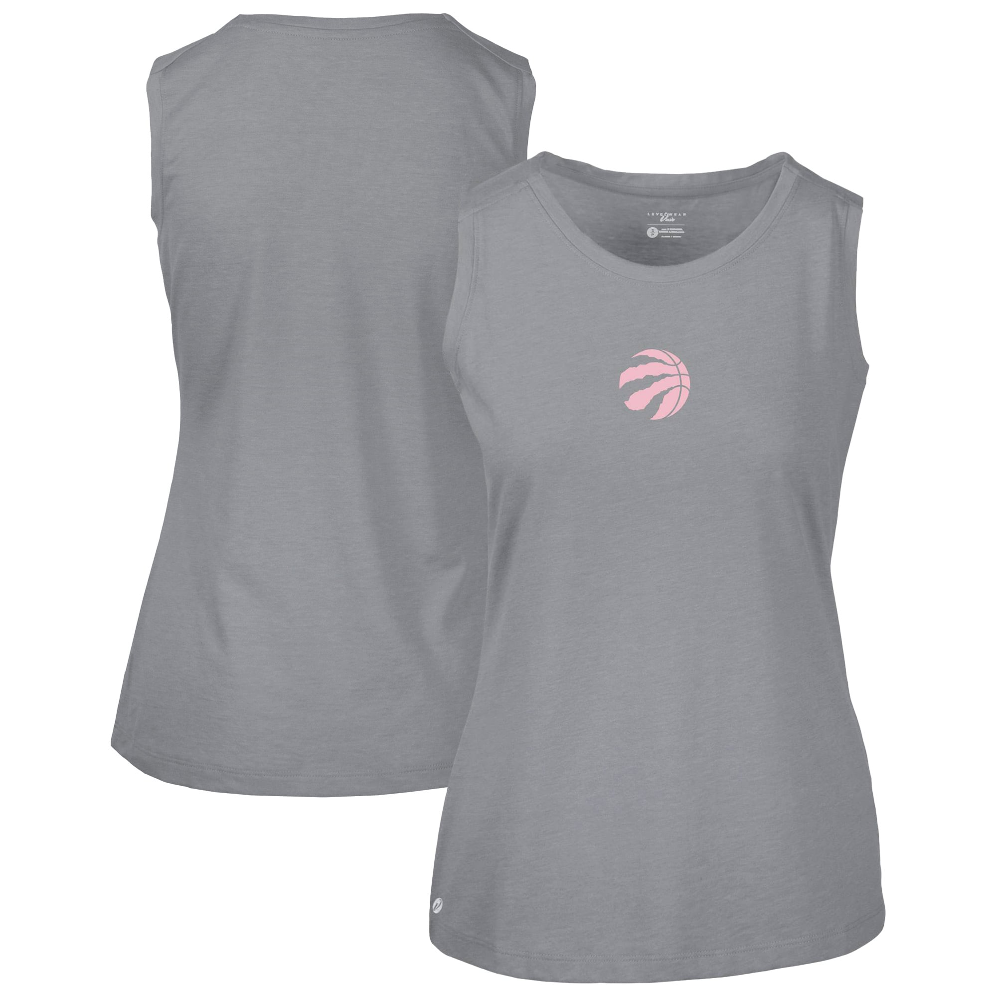 Women's Levelwear  Gray Toronto Raptors Mother's Day Macy Core Logo Tank Top